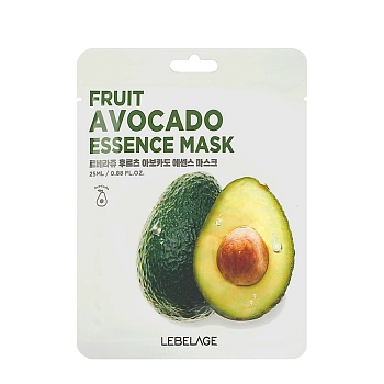 Маска тканевая для лица с экстрактом авокадо / Lebelage Fruit Avocado Essence Mask 25 мл