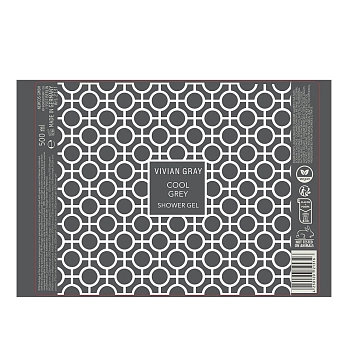VIVIAN GRAY Гель для душа, холодный-серый / Vivian Gray Geometrical Shower Gel Cool Grey 500 мл, фото 2
