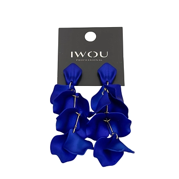 Серьги Танцующие лепестки индиго