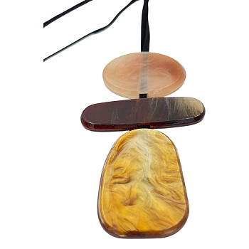 IWOU PROFESSIONAL Подвеска Три фигуры коричнево-золотистые, фото 2