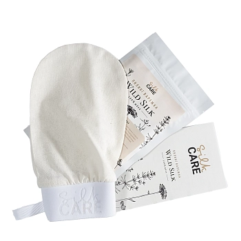 SILK CARE Варежка шелковая для пилинга натуральная дойпак / Silk Care Wild Silk, фото 3