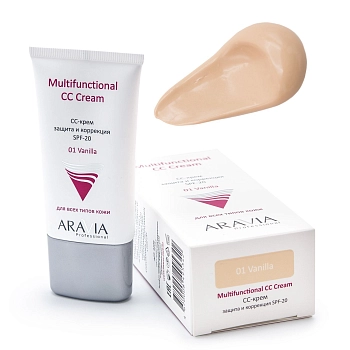 ARAVIA Professional СС-крем защитный SPF-20 / Multifunctional CC Cream, Vanilla 01 50 мл, фото 5