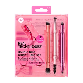 Набор двусторонних кистей для макияжа / Real Techniques Double Time Retractable Brush Set