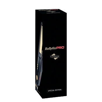 BABYLISS PRO Щипцы-выпрямитель Black Titanium с терморегулятором, титановое покрытие, 28 х 110 мм, черный 63Вт, фото 2