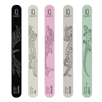 IQ BEAUTY Пилка двухсторонняя универсальная для всех видов ногтей Fox 120/240 Prosalon Ловкая Лиса, фото 3