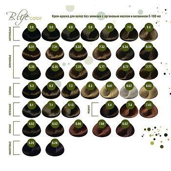 FARMAVITA 5.0 краска для волос, светло-каштановый / B.LIFE COLOR 100 мл, фото 4