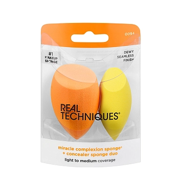 Набор спонжей для макияжа / Real Techniques Miracle Complexion Sponge + Concealer Sponge Duo