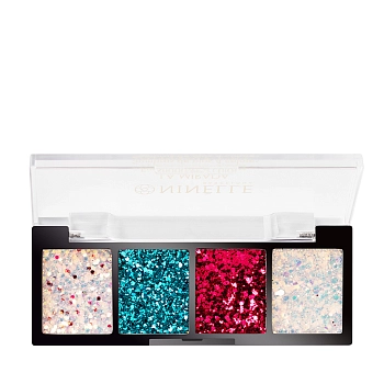 NINELLE Тени для век 4 оттенка, №508 сияющие глиттеры / LA MIRADA 2,8 гр, фото 2