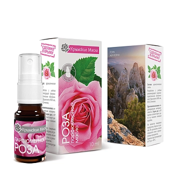 КРЫМСКИЕ МАСЛА Масло парфюмерное, роза, спрей / Крымские масла 10 мл, фото 2