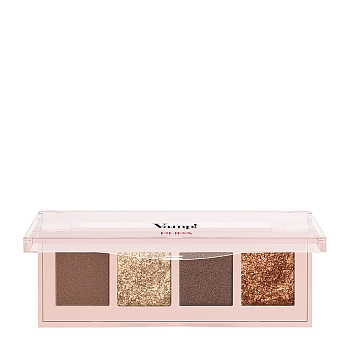 Палетка теней для век, тон 002 золото и бронза / VAMP! 4 EYESHADOWS PALETTE 5,2 гр