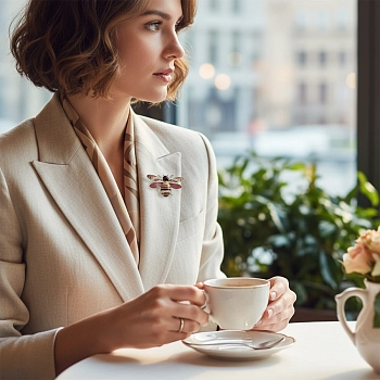 IWOU PROFESSIONAL Брошь-магнит Королева цветов, фото 4