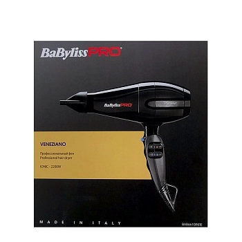 BABYLISS PRO Фен BaByliss Pro Veneziano, ионизация, 2 насадки, 2200Вт, фото 5
