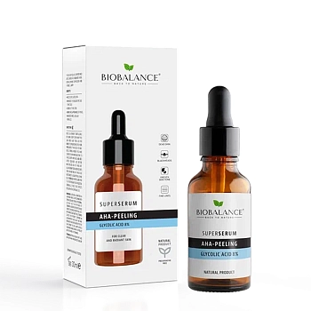 BIOBALANCE Сыворотка для лица с гликолевой кислотой 8% / SUPER SERUM AHA PEELING GLYCOLIC ACID 8% 30 мл, фото 2