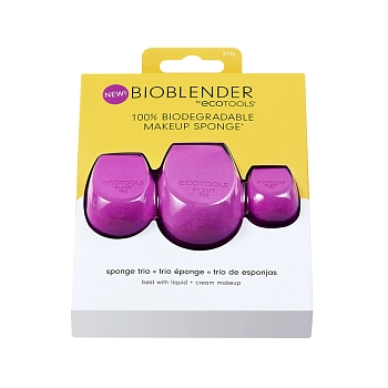 ECOTOOLS Набор биоразлагаемых спонжей для макияжа / Bioblender Makeup Sponge Trio, фото 4