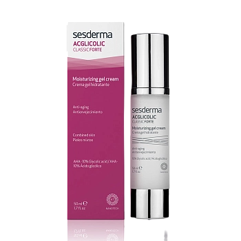 SESDERMA Крем-гель увлажняющий для лица с витаминами С и Е / ACGLICOLIC CLASSIC FORTE Moisturizing gel cream 50 мл, фото 2