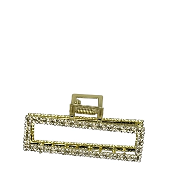 Краб для волос большой Стразы в золоте 1шт