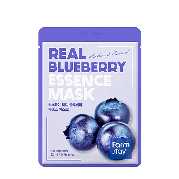 Маска тканевая для лица с голубикой / Real Blueberry Essence Mask 23 мл