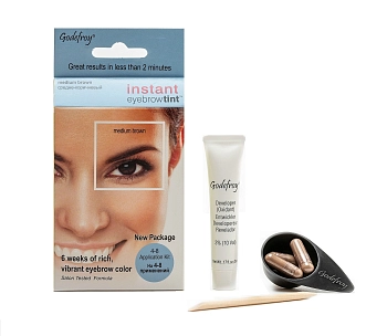 GODEFROY Краска-хна в капсулах для бровей с эффектом татуажа, коричневый / Eyebrow Tint Medium Brown 4 шт, фото 2