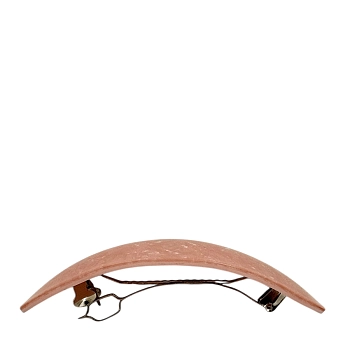 IWOU PROFESSIONAL Заколка - автомат Минерал овальная пудрово-розовая 4*10см, фото 3