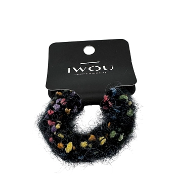 Резинка для волос Меланж черная 1шт