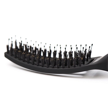 OLIVIA GARDEN Щетка Fingerbrush Care Iconic Boar&Nylon Full Black S, фото 2