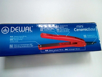 DEWAL PROFESSIONAL Щипцы-выпрямители Mini Ceramic Base черные, керамическое покрытие, 10х60 мм, 25 Вт, фото 7