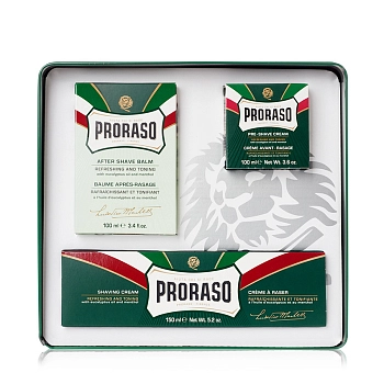 PRORASO Набор для бритья (крем 100 мл, крем 150 мл, бальзам 100 мл) GINO, фото 2