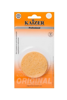 KAIZER Спонж натуральный, круглый, цвет желтый, 75 мм, фото 2