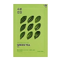 Маска тканевая противовоспалительная Пьюр Эссенс, зеленый чай / Pure Essence Mask Sheet Green Tea 20 мл