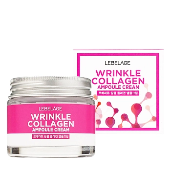 LEBELAGE Крем ампульный для лица с коллагеном / Lebelage Ampule Cream Wrinkle Collagen 70 мл, фото 2