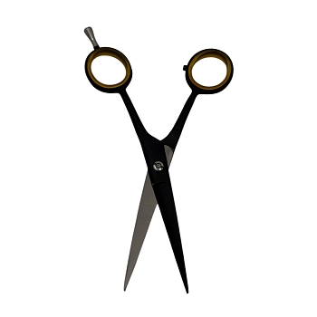 IWOU PROFESSIONAL Ножницы парикмахерские прямые 6,0 черные с золотыми ручками, фото 3