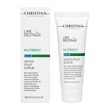 CHRISTINA Скраб с частицами коры цитрусовых для лица / Line Repair Nutrient Wood Pulp Scrub 75 мл, фото 2