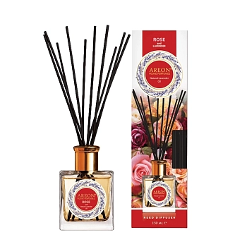 Диффузор ароматический, роза и лавандовое масло / HOME PERFUMES Rose& lavander oil Natural Lavender Oil 150 мл