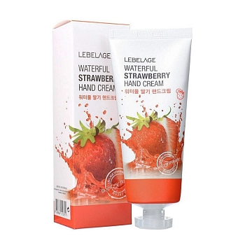 LEBELAGE Крем увлажняющий для рук с экстрактом клубники / Lebelage Waterful Strawberry Hand Cream 100 мл, фото 2