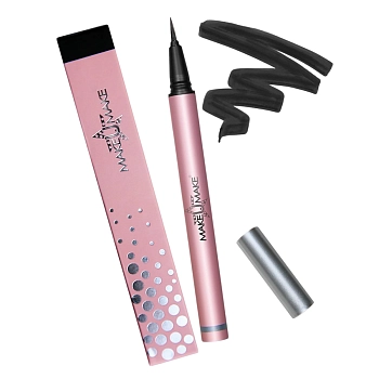 MAKE U MAKE Лайнер-фломастер водостойкий для глаз с фетровым грифелем, ультра-черный / MAKEUMAKE 7 мл, фото 2