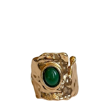 Кольцо Живой камень малахит