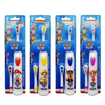 LONGA VITA Щетка зубная детская ротационная от 3-х лет, 2 насадки / Longa Vita Paw Patrol, фото 9