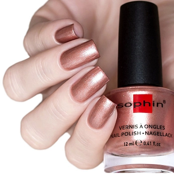 SOPHIN 0383 лак для ногтей, бронзовый металлик / Warm Harmony Collection 12 мл, фото 2