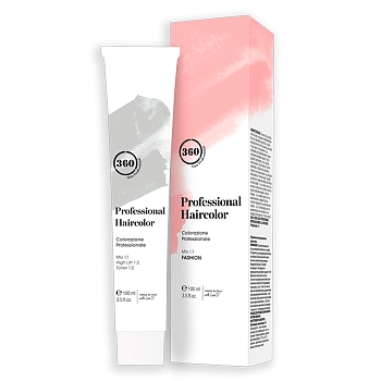 360 HAIR PROFESSIONAL 8.25 краситель перманентный для волос, светлый блондин фиолетово-махагоновый / Permanent Haircolor 100 мл, фото 2