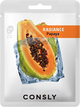 Маска тканевая выравнивающая тон кожи с экстрактом папайи 20 мл