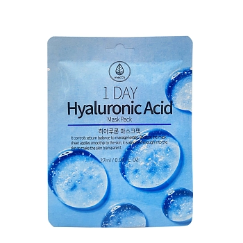 Маска тканевая с гиалуроновой кислотой / Med B 1 Day Hyaluronic Acid Mask Pack 27 мл