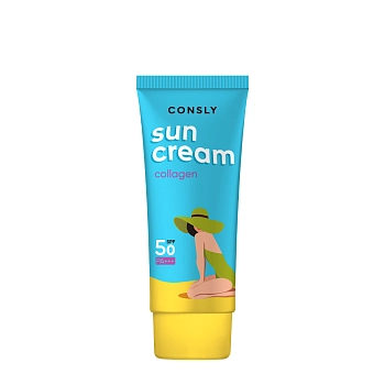 Крем солнцезащитный для нормальной и сухой кожи с морским коллагеном SPF 50+/PA+++ / Consly 50 мл