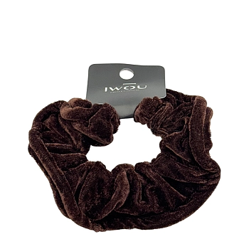 Резинка для волос Люкс темно-коричневая 14см 1шт