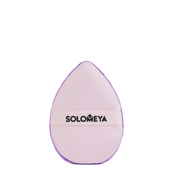 SOLOMEYA Пуховка двуxсторонняя для пудры и тональных основ, фиолетовая / Solomeya Double-sided Powder Pocket Puff, Purple, 1 шт, фото 2