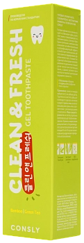 CONSLY Паста зубная гелевая с экстрактами бамбука и зеленого чая / Clean&Fresh Consly 105 гр, фото 4