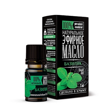 КРЫМСКИЕ МАСЛА Масло эфирное базилика, капельный дозатор / Крымские масла 5 мл, фото 2