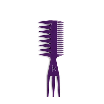 Расческа TNL для мелирования комбинированная, двухсторонняя фиолетовая 152 мм