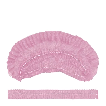 Шапочка шарлотка медицинская из спанбонда, розовый 50 шт