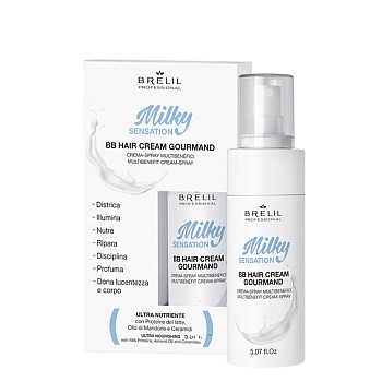 BRELIL PROFESSIONAL Крем-спрей  для волос многофункциональный / MILKY SENSATION HAIR BB CREAM GOURMAND 150 мл, фото 2