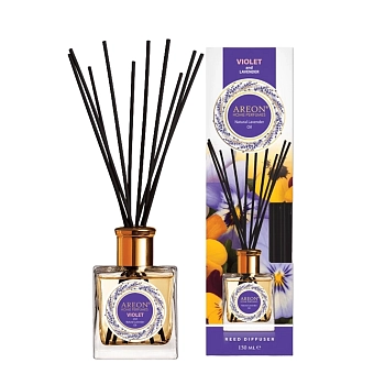 Диффузор ароматический, фиалка и лавандовое масло / HOME PERFUMES Violet& lavander oil Natural Lavender Oil 150 мл